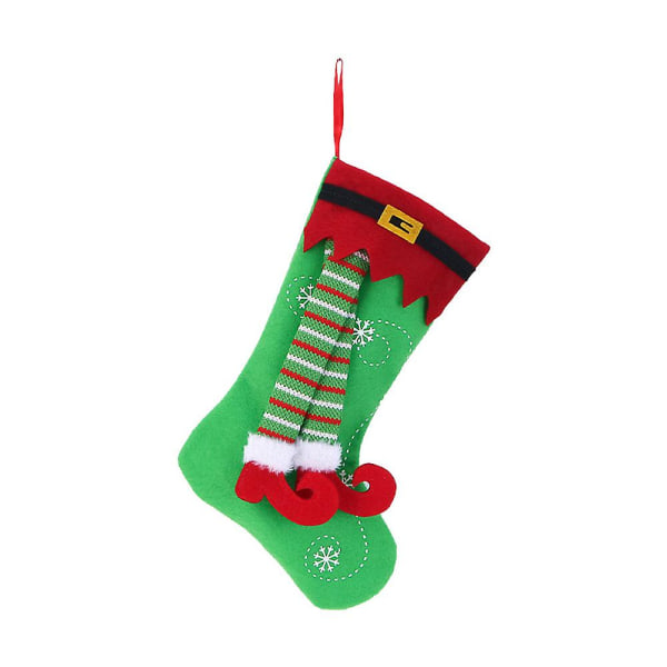 Julestrømpe hjemmepynt gaver, sjove elver mønster julegave sokker