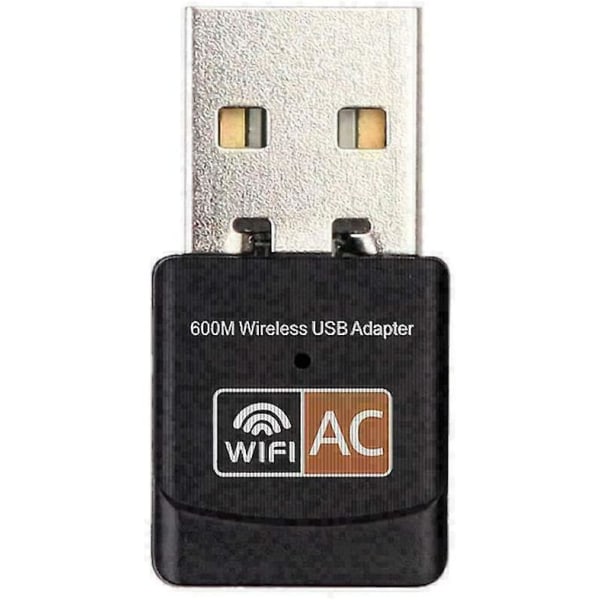 Usb Wifi Adapter, Ac600 Mbps Dual Band 2,4/5ghz trådløs USB Mini Wifi Nettverksadapter 802.11 Mini Wireless For bærbar PC/stasjonær/PC, Støtte Desktop Lap