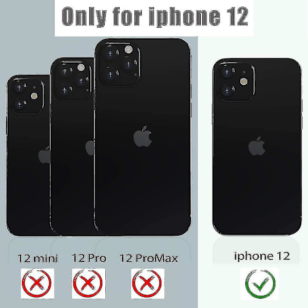 Vedenkestävä Kotelo Yhteensopiva Iphonen 12 Kanssa, Täysrunkoinen Kestävä Kotelo Sisäänrakennetulla Näytönsuojalla, Ip68 Pölynkestävä Iskun- ja Vedenkestävä Ulkokäyttöön Sopiva Kotelo