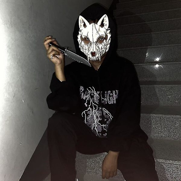 Kallojen Juhlamaskit Demoni Ihmissusi Tiikerit Kallo Puoli Kasvot Peittävä Maski Halloween Tanssi Prom Cosplay Puvustus Maski Rekvisiitta (6)