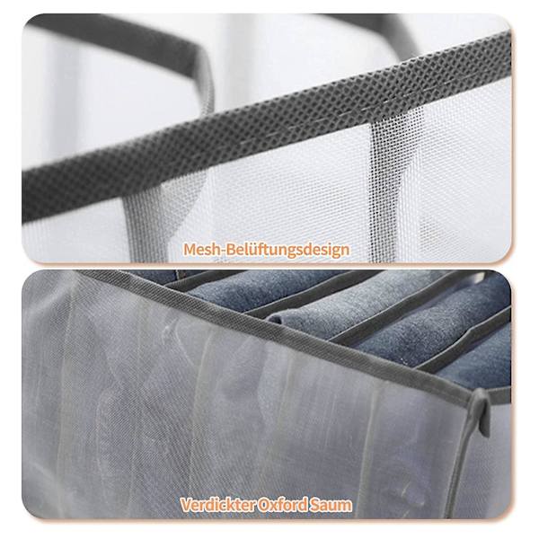 5-pack Lådförvaringsboxar i Mesh, Vikbara, för Scarfs, Jeans, Underkläder