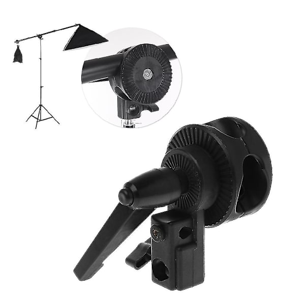 Enkel Svängbar Grepphuvud Vinkel Hjulklämma Clip Fäste Lutning Monteringsadapter Teleskopisk Studio Reflektor Bomarm Stöd Ljusställ