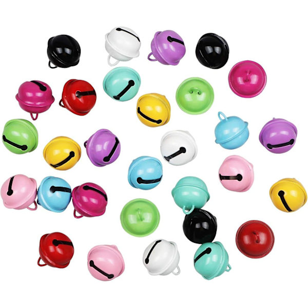 10 st 22mm Mini Klockor, Färgglada Klockor för Hantverk, Blandade Små Jul Klockor för Husdjur