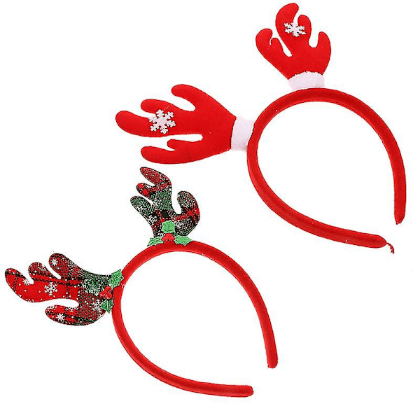 2pcs Christmas Headband Antler Hair Sequins Hair Bands Children Headpiece