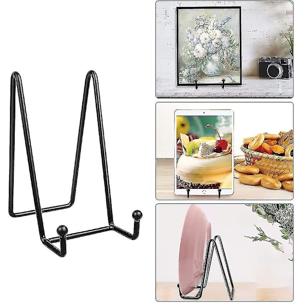 2 stk. Jern Display Stativ Metal Staffeli, 6 Tommer Display Stativ, Jern Display Stativ Til Foto, Bøger, Dekorativ Tallerken Bakke Og Kunsthåndværk