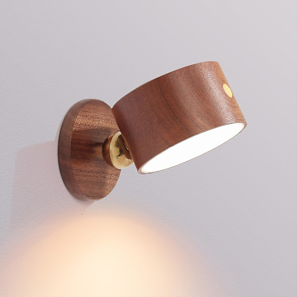 LED-veggmonterte leselamper, trådløs vegglampe med USB-ladepunkt, trinnløs dimming, oppladbart batteri, dimmbar berøringskontroll