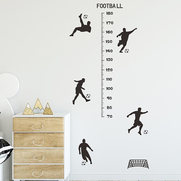 Et sett med fotball høydemåling Wall Stickers Wall Stickers