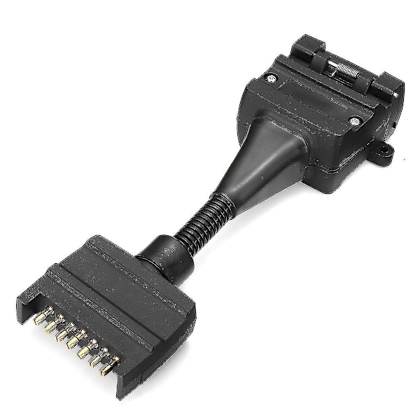 7-polet fladt stik til 12-polet hun-stik Trailer Van Adapter Konverter