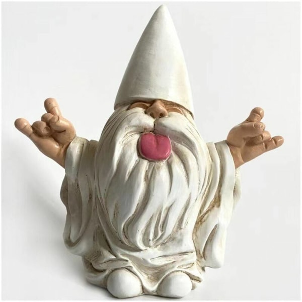 "George" The Rocker Gnome – Denna trädgårdsgnome kommer att rocka din förtrollade minivärld, Guazhuni