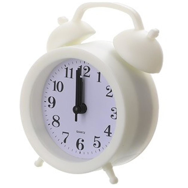 Dubbelklocka Alarmklocka (Vit)