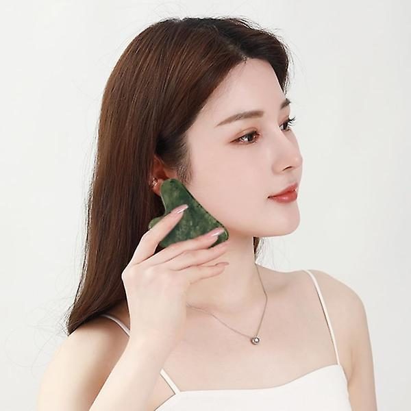 Jade Gua Sha, ansiktsmassage, naturlig jade, ansikts-Gua Sha, Gua Sha och jaderoller, ansiktsroller, verktyg för ansikte, ögon och nacke