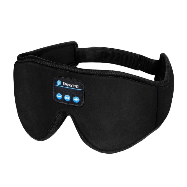 Sleep-kuulokkeet, Bluetooth 5.0 Langaton 3D-silmämaski, Pestävät nukkumiskuulokkeet sivuuntuville säädettävillä ultraohuilla stereokaiuttimilla Microp
