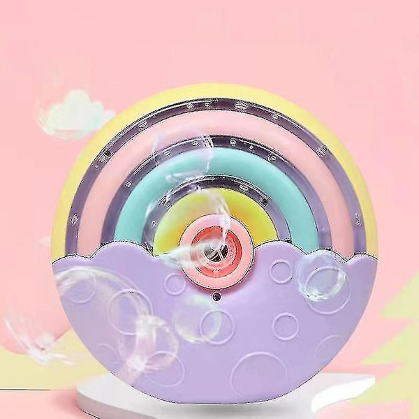 Bubbelmaskin, Bärbar Automatisk Bubbelblåsare för Barn, 2000+ Bubbel per Minut, Tyst Design Regnbågsbubbelmaskin (1 st, Mu