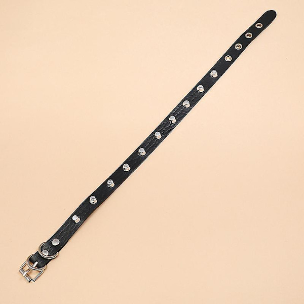 Fashion Dam Herr Cool Punk Goth Metall Spik Nitar Länk Läder Krage Halsband