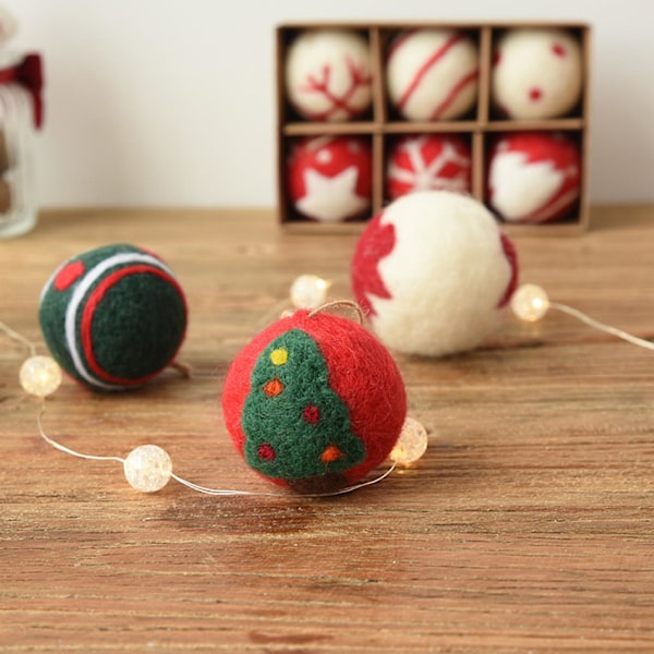1 Set Julgranskulor Nordisk Stil Jul Smak Utsökt Julgran Hängande Kulor Prydnadsföremål för Fönster Sida