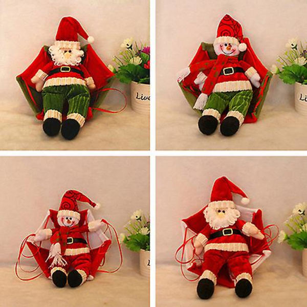 Julgranspynt Mjuk Dekorativ Non-Woven Tyg Underbar Juldekoration Hängande Ornament för Hemmet (Röd & Vit Snögubbe)