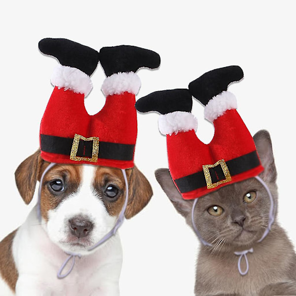Jultomtebyxor & Hatt Kostym Tillbehör För Katter & Hundar