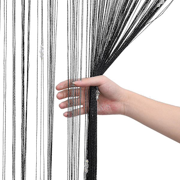 Panel Bead Tassel Crystal Fringe Decor String Dörr Gardin Rumdelare Fönster