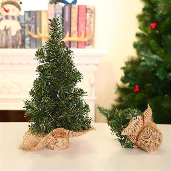 Realistsik Vacker Tyg Levande Mini Julgran Inspirerande Julgransmodell för Hemmet (30cm)