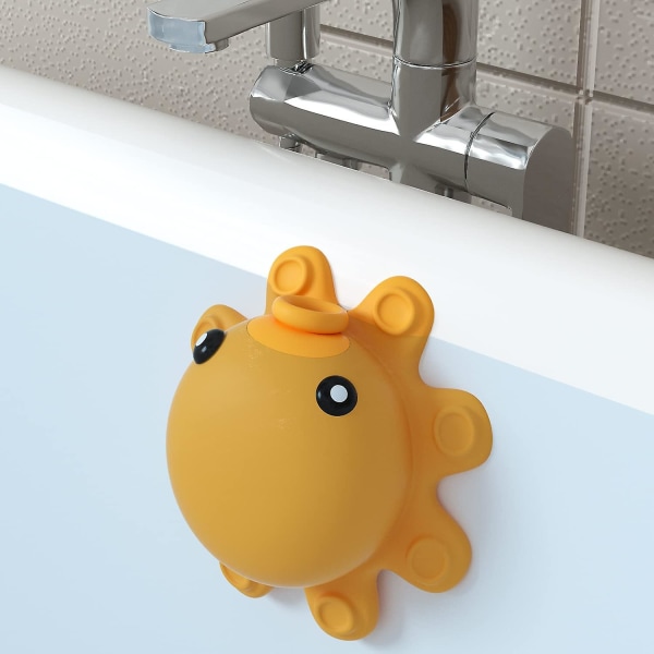 Afløbsdæksel til badekar - overløbsdæksel til badekar, overløbsdæksel til badekar, overløbsdæksel til bad (silikone, gul)