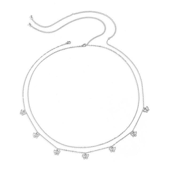 Sexig kroppskedja smycken Boho sommar strand bikini midjekedja accessoarer mage kroppskedjor för kvinnor bikini kroppssmycken