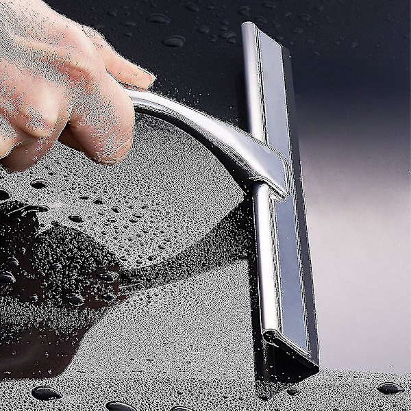 Rustfrit Stål Vindue Squeegee Med Udskiftelig Viskerblad