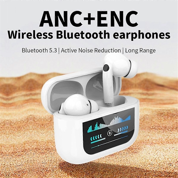 In-ear Bluetooth Hörlurar G4 Färgglada LED Hörlurar ANC+ENC Enkelvarumärke Brusreducerande Stereo Trådlösa Hörlurar C