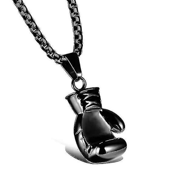 Black Titanium Steel Fist Necklace