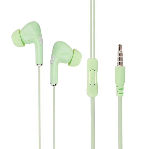 Candyfärgade Macaron Trådbundna Hörlurar In-Ear 3,5 mm Gränssnitt Universella Hörlurar