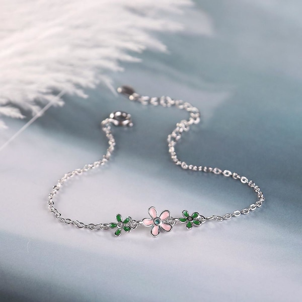 Vattendroppe glasyr blomma daisy armband mode blomma små färska handgjorda smycken