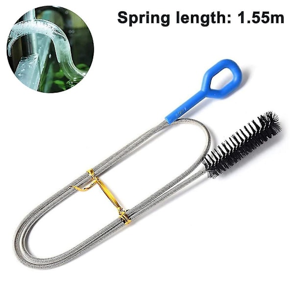 Paket med 3 extra långa avloppsrengöringsborstar, längd 1,55 m