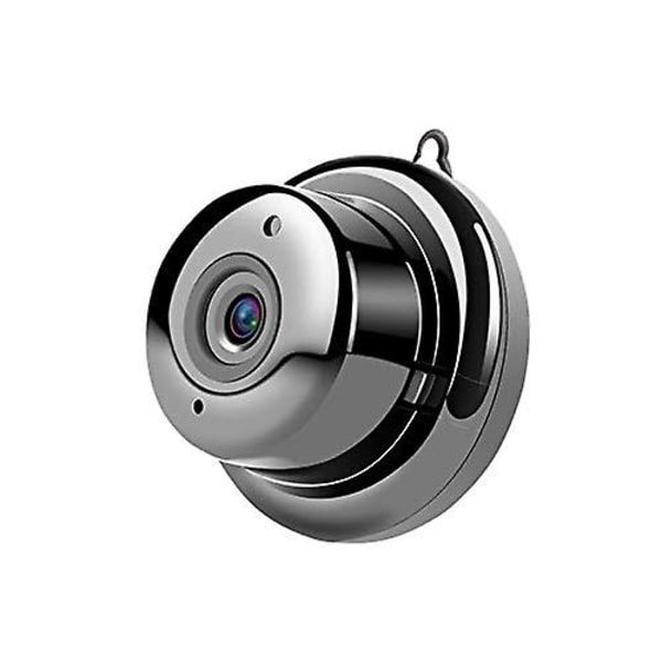 Inomhussäkerhetskamera Wifi, Hd 1080p hemmakamera med mörkerseende, rörelselarminspelning, svart