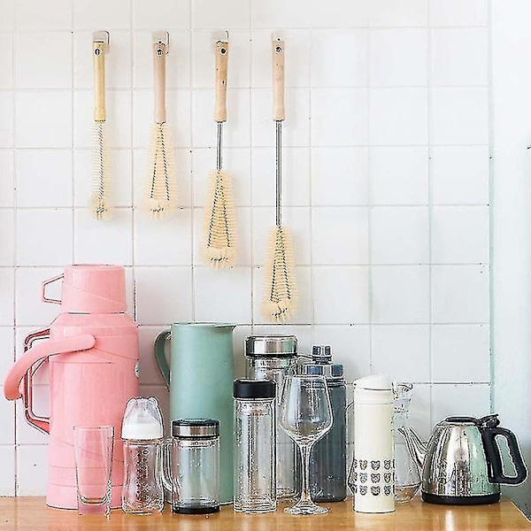 Köksrengöringsborste L-formad Kaffe Te Glaskopp Flaskborste Hängbar