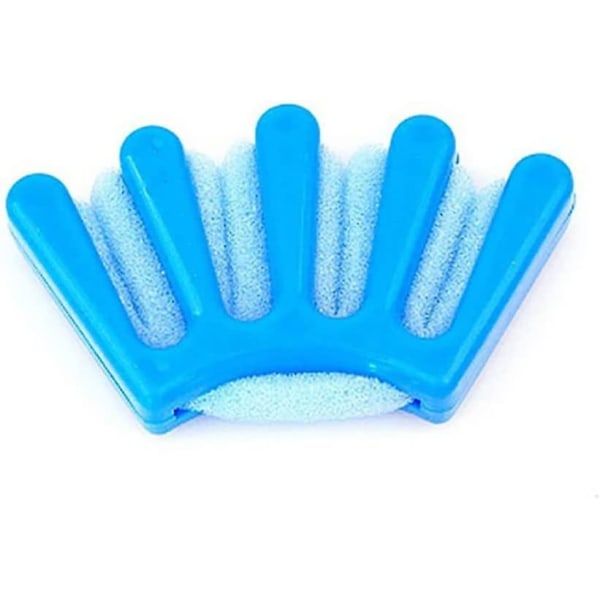 1 stk Svampehårfletter Multifunktionelt hårfletningsværktøj Fransk twistflettet hårfletter Håndfladeformet DIY-hårstylingtilbehør (blå).