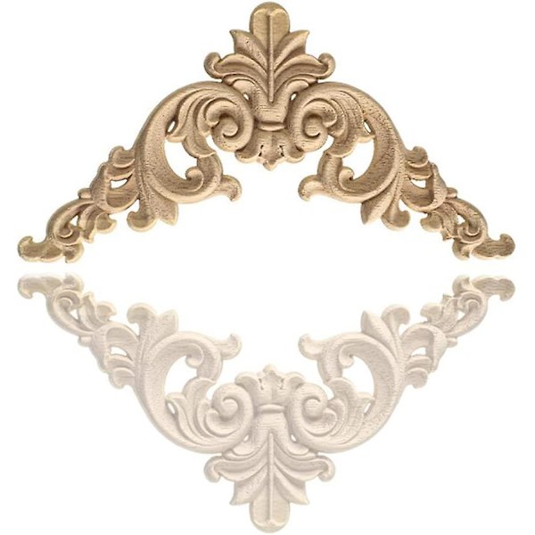 Träornament för möbler 4 st träornament ornament för möbler träskärning applikation ornament trä möbler väggdekor trä, 12 * 12