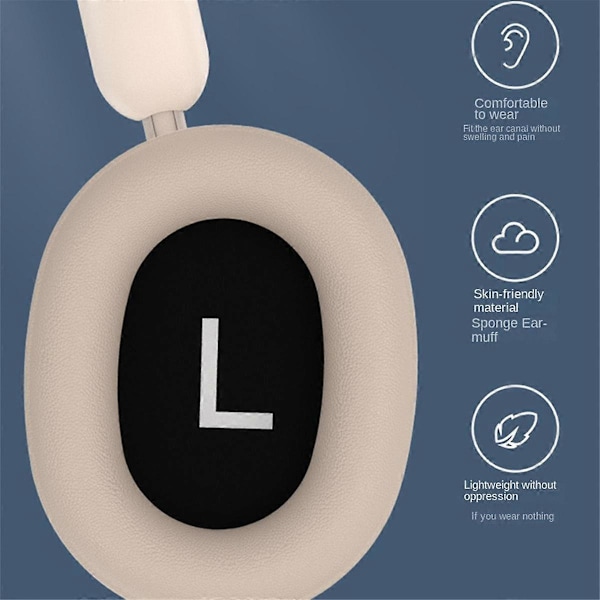 Trådlösa Hörlurar med Mikrofon, Vikbara Over-Ear Bluetooth 5.3 Hörlurar Stöd TF-kort FM-Radio Svart