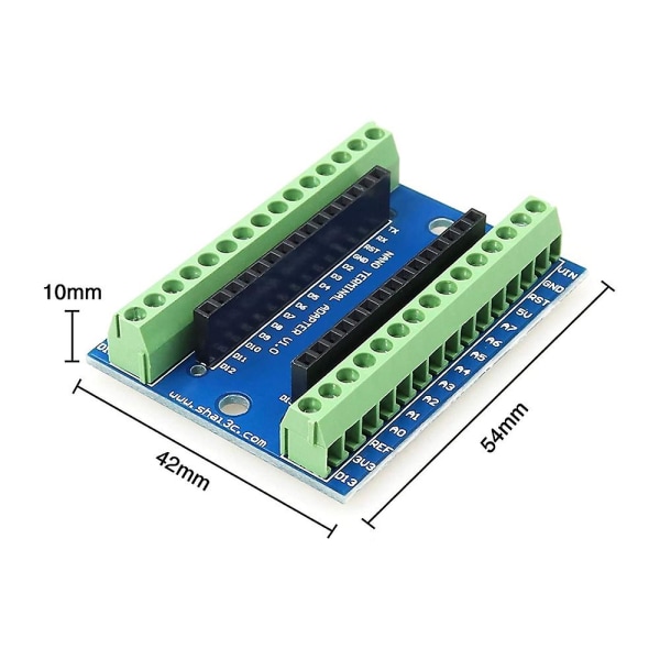 5 stk Nano Screw Terminal Adapter Shield Expansion Board Nano V1.0 Avr Au modul til Arduino