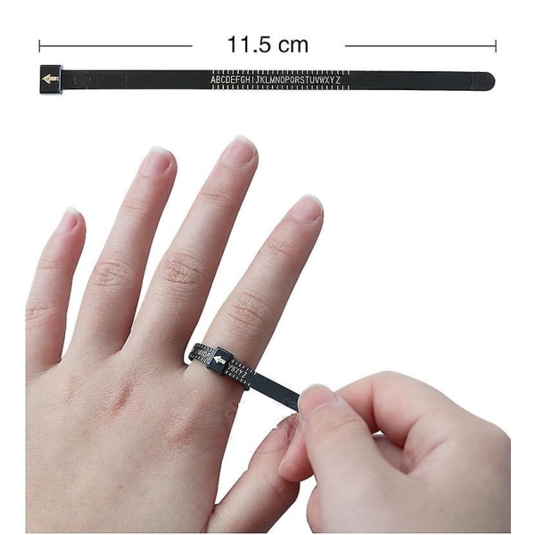 Ring Sizer set, Us Uk Sormuskara korujen valmistukseen ja sormien mittaamiseen, Us Ring Sizer Stick -mittari ja vyöt, kolme tapaa nopeasti