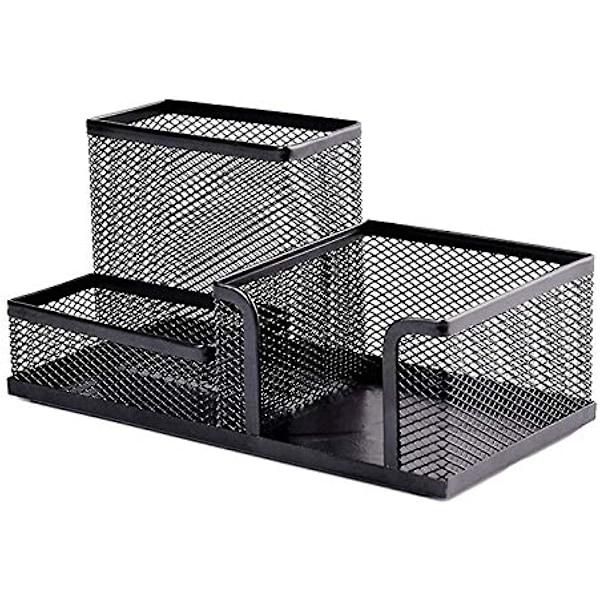 Pen Pencil Holder Desk Organizer Mesh Metal Office Supplies Caddy Black