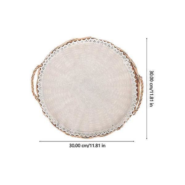 1 Set Wicker Flätad Brödkorg Hushåll Praktisk Bulle Korg Förvaringskorg