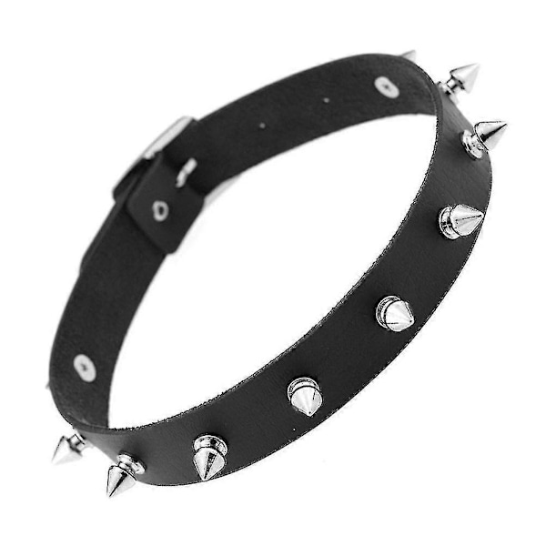 Punk Nitar Läder Choker Halsband 1 st