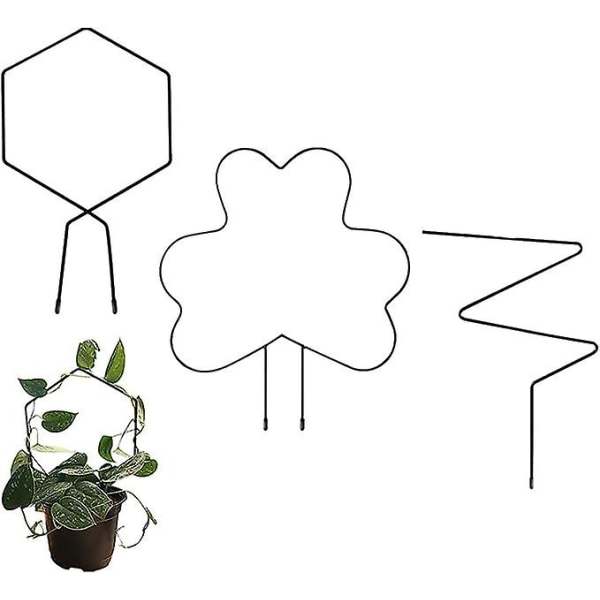 Udendørs klatreplante espalier, 3 stk. metal espalier til klatreplanter, indendørs planter, potteplanter, fantastisk gave til haveelskere