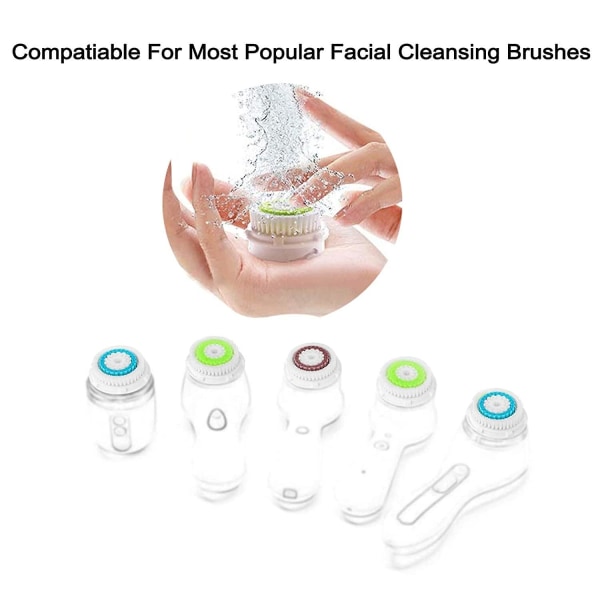 Utskifting av ansiktsrensende børstehode - Utskifting av ansiktsrensende børstehoder med dype porer, kompatibel med ansiktsrensende børstehoder, for tilstoppede