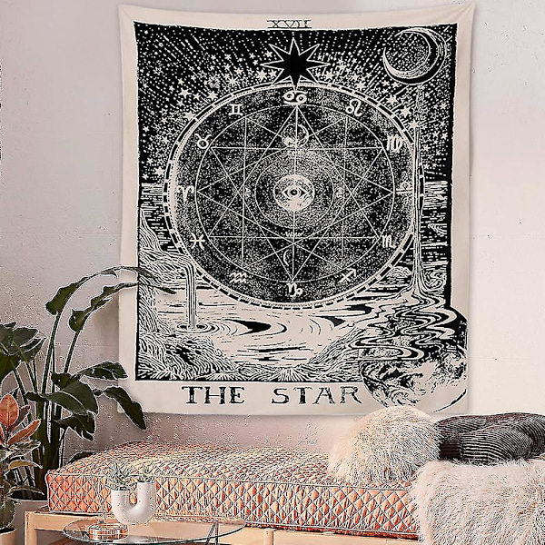 Tarot Stjärntecken Väggbonad Zodiac Väggbonad Astrologi Väggbonad Meditation Väggbonad Medeltida Tarot 130x150cm