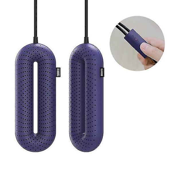 Sothing Kengänkuivatin Lämmitin Sähköinen UV-Sterilointi Kannettava Kotitalous Vakiolämpötilan Kuivatus Hajunpoisto (Violetti)
