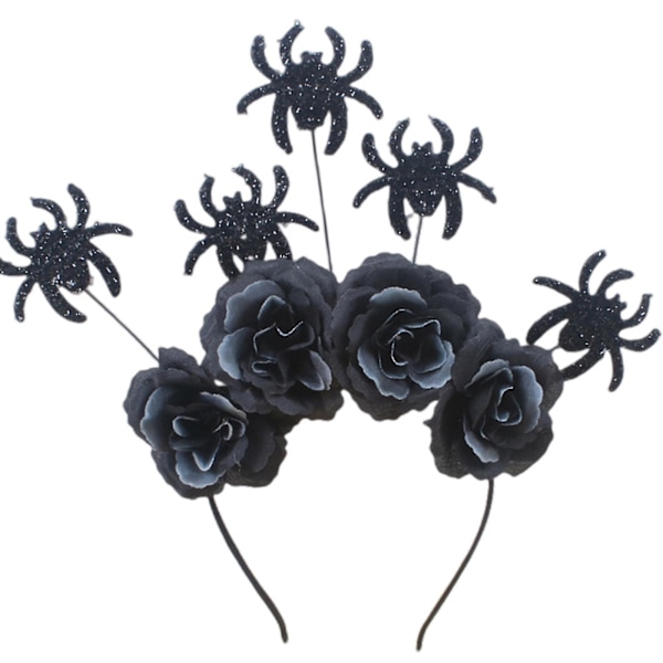 Spindelhårband Halloween Tiaror Kronor Halo Blomsterhårband Fotografering