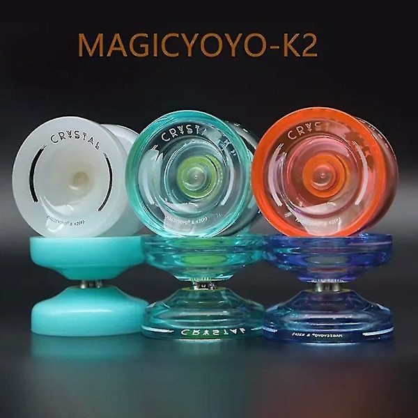 YoYo - Magisk leketøy YoYo K2, Transparent, Fargerik, For gutter, Klassisk, Barndom, Ball, For nybegynnere (Transparent Blå)