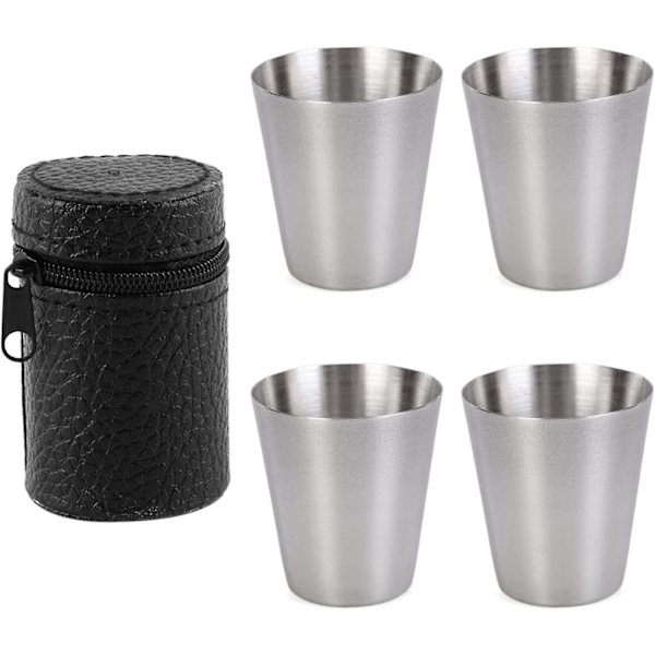Vinglas Vinglas Set Höftflaska Rostfritt Stål Stapelbar Mugg Bärbar Metallmugg