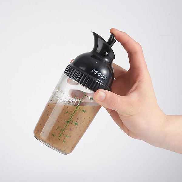 Salladsdressingbehållare - svart - 200 ml