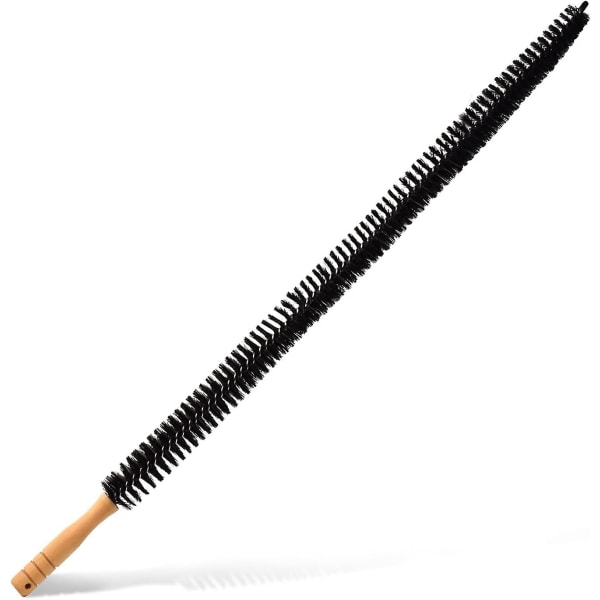 Radiatorborste, 60 cm lång radiatorrengöringsborste ludd borste flexibel tvättborste borste kanalrengöringsverktyg, svart